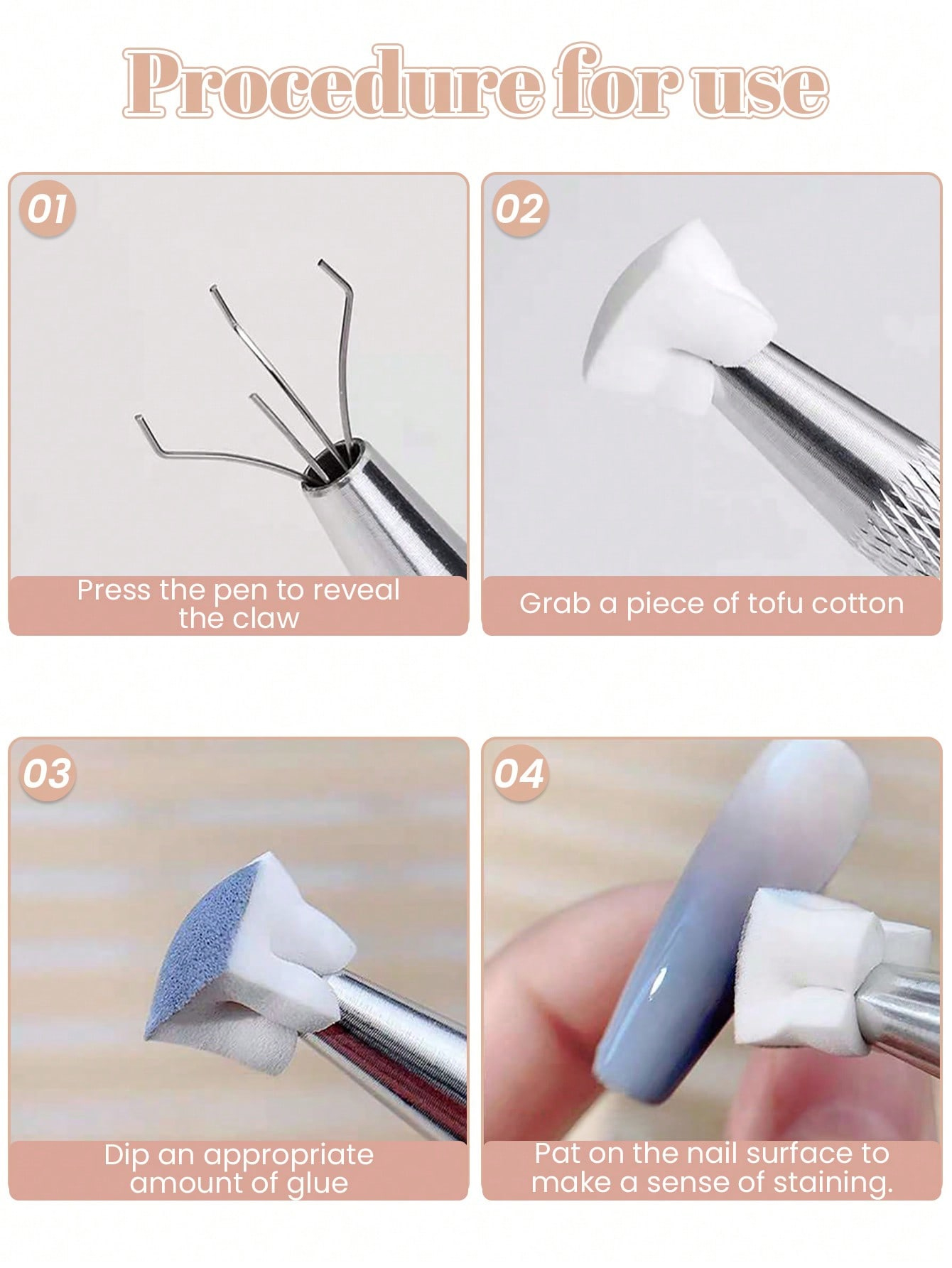 50/100PCS Mini White Makeup Sp - Nail Art Inspo ulasan dan harga