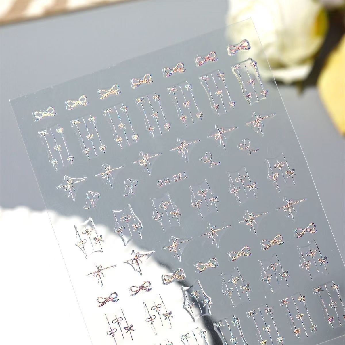 Viral Bow Nail Stickers, Red & - Nail Art Viral ulasan dan harga