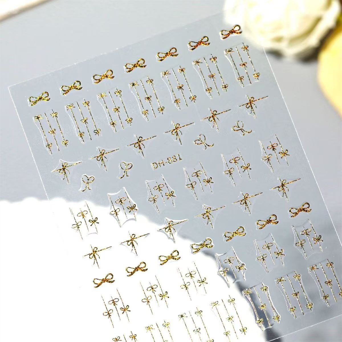 Viral Bow Nail Stickers, Red & - Nail Art Viral ulasan dan harga
