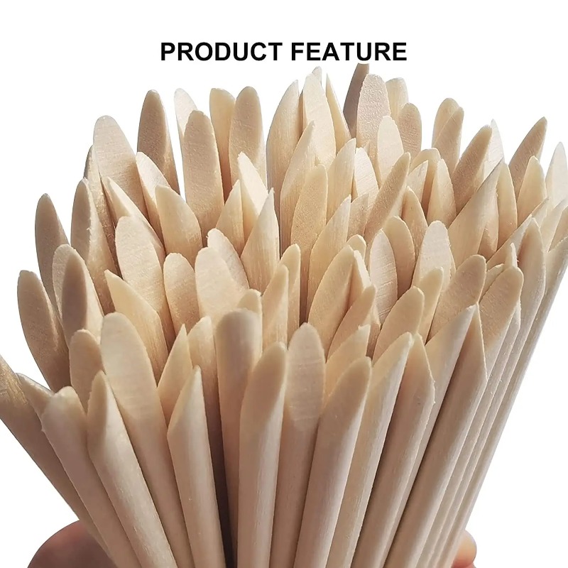 100Pcs Orange Wood Nail Sticks - Nail Art Orange ulasan dan harga