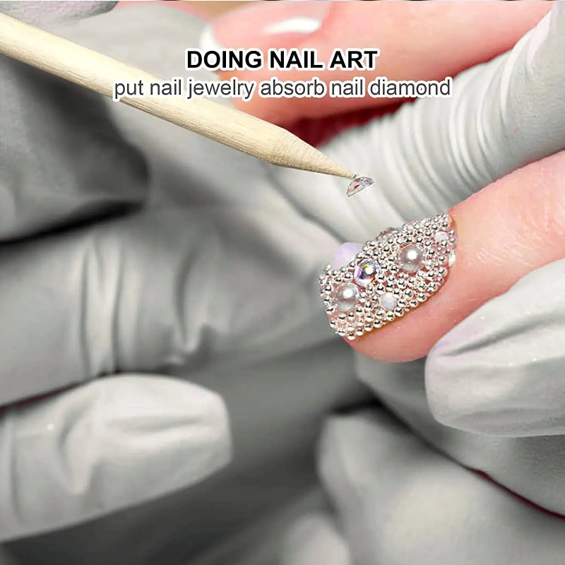 100Pcs Orange Wood Nail Sticks - Nail Art Orange ulasan dan harga