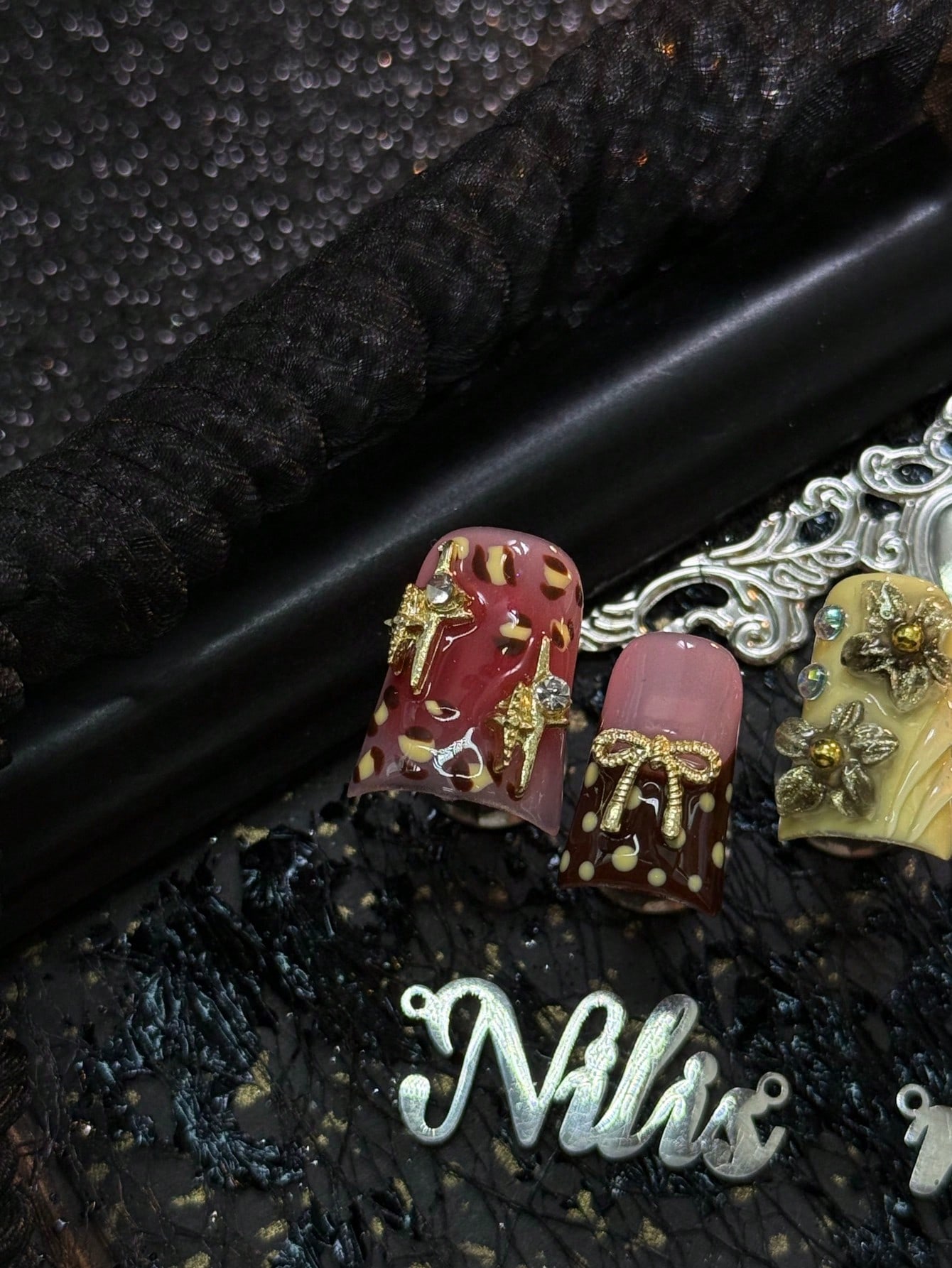 10pcs Handmade Full Coverage S - Nail Art Burgundy ulasan dan harga