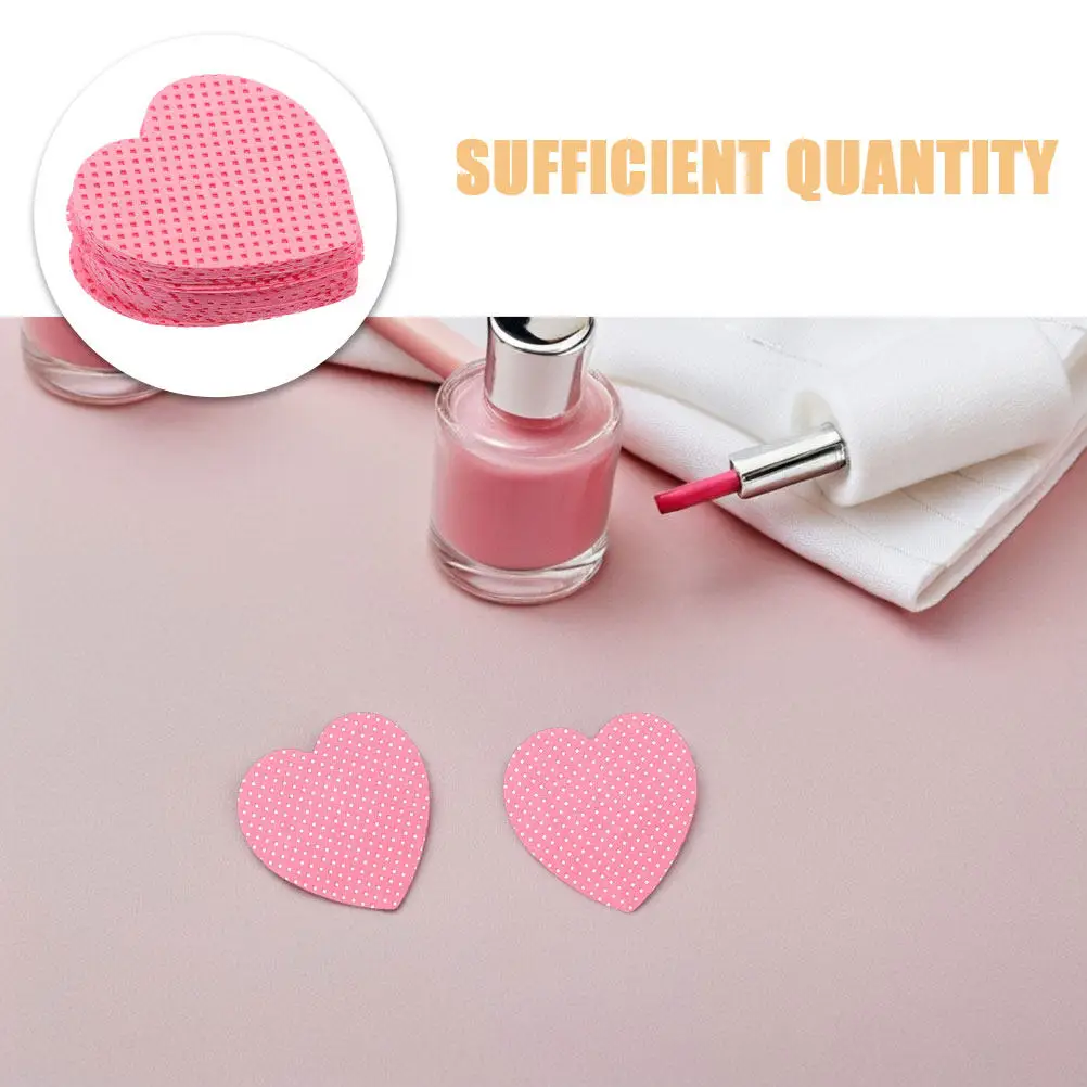 Heart Shaped Lint-Free Nail Wi - Nail Art Remove ulasan dan harga