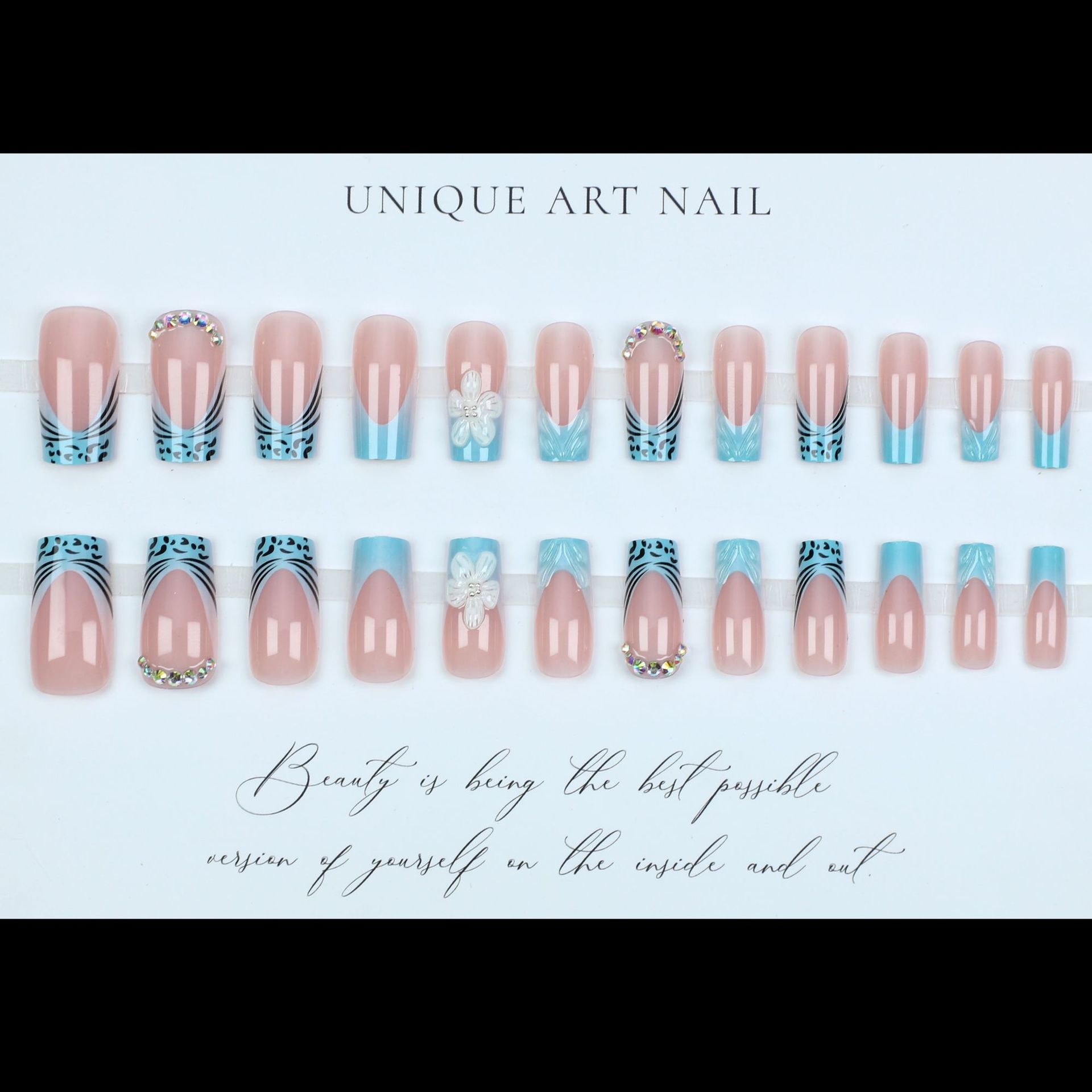 Medium fake nails for women gi - Nail Art Orange ulasan dan harga