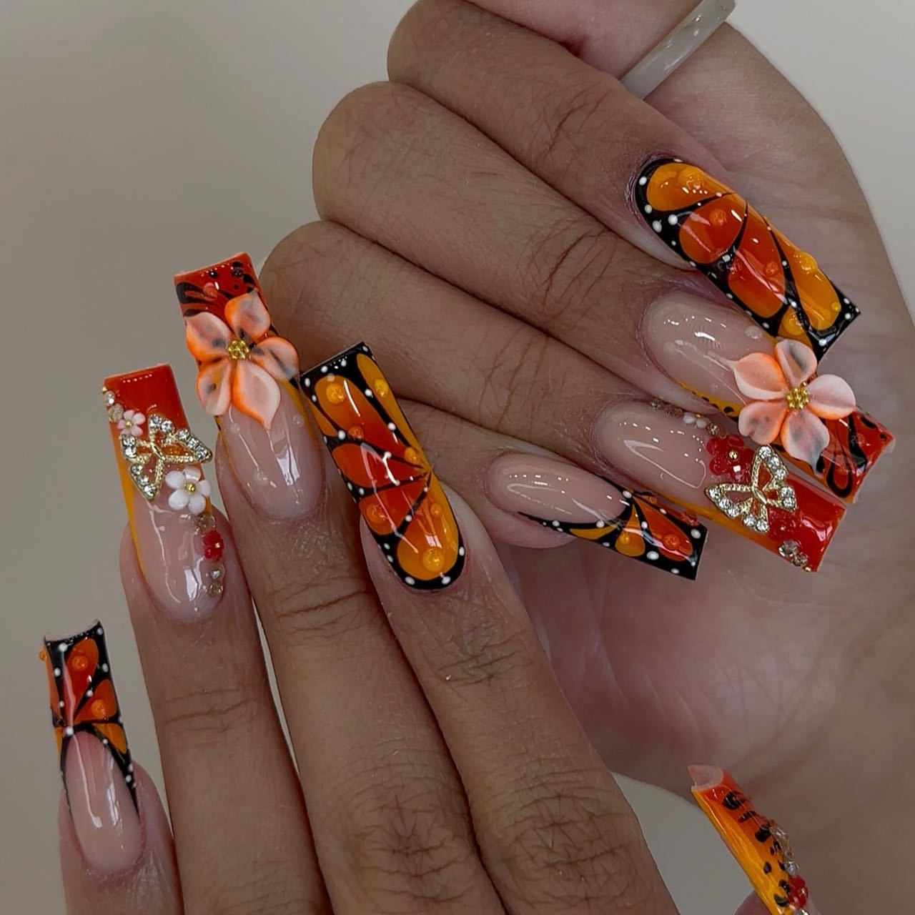Medium fake nails for women gi - Nail Art Orange ulasan dan harga
