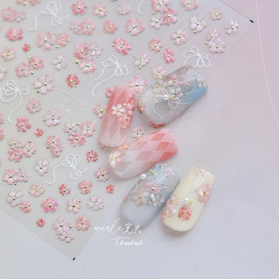 5D Flowers Bird Butterfly Nail - Nail Art Lilac ulasan dan harga