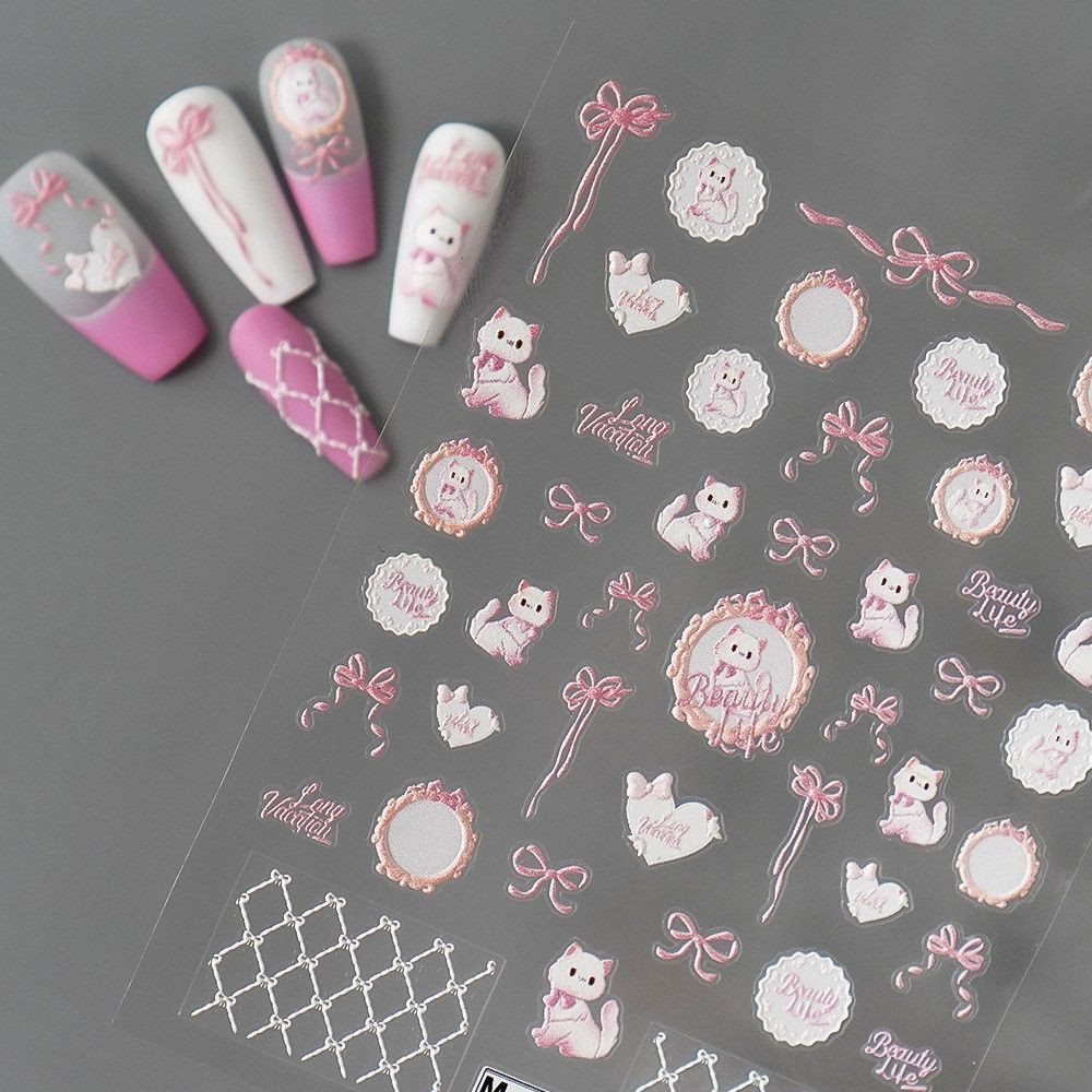 Viral Kawaii French Nail Art S - Nail Art Viral ulasan dan harga