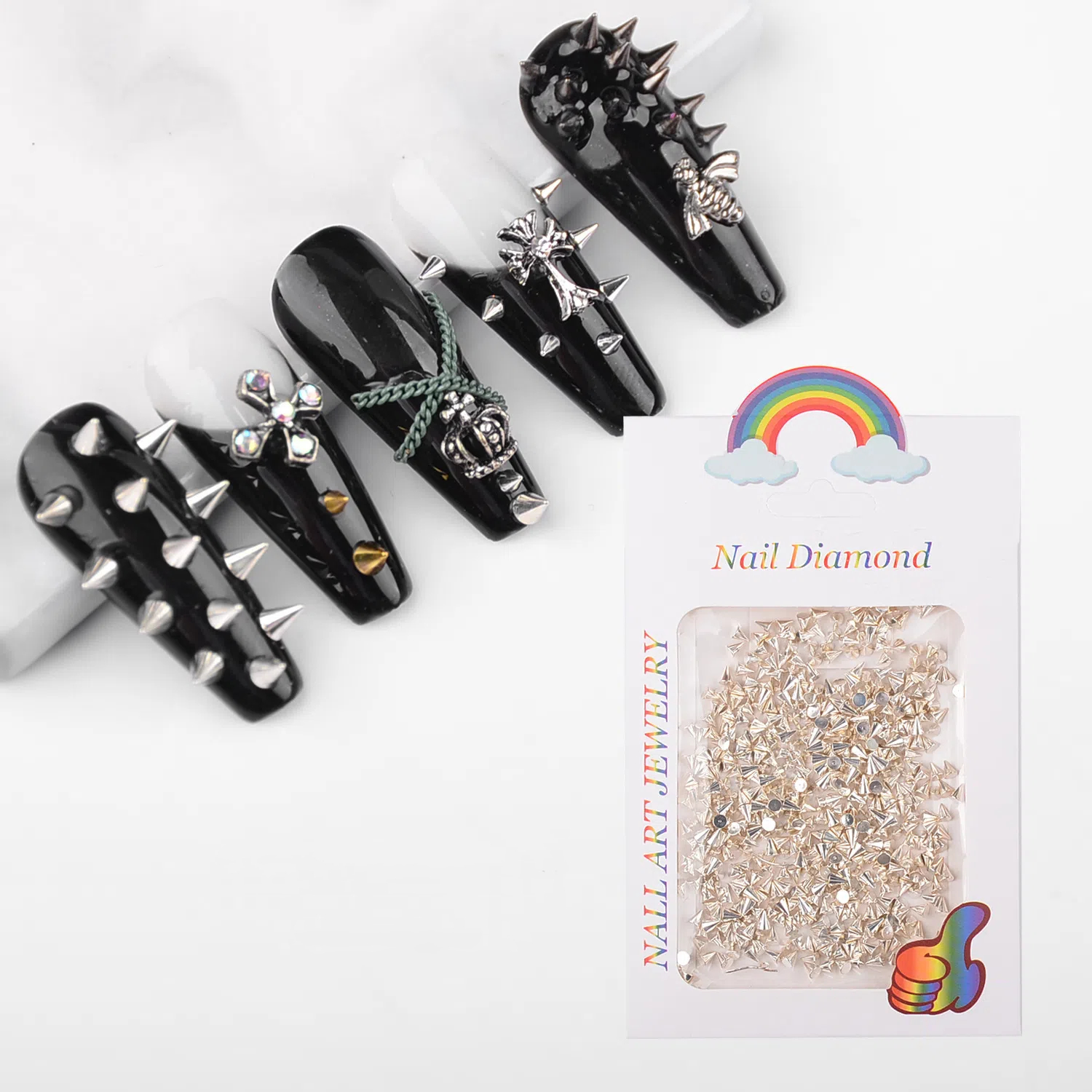 Viral Alloy Small Rivets  DIY  - Nail Art Viral ulasan dan harga