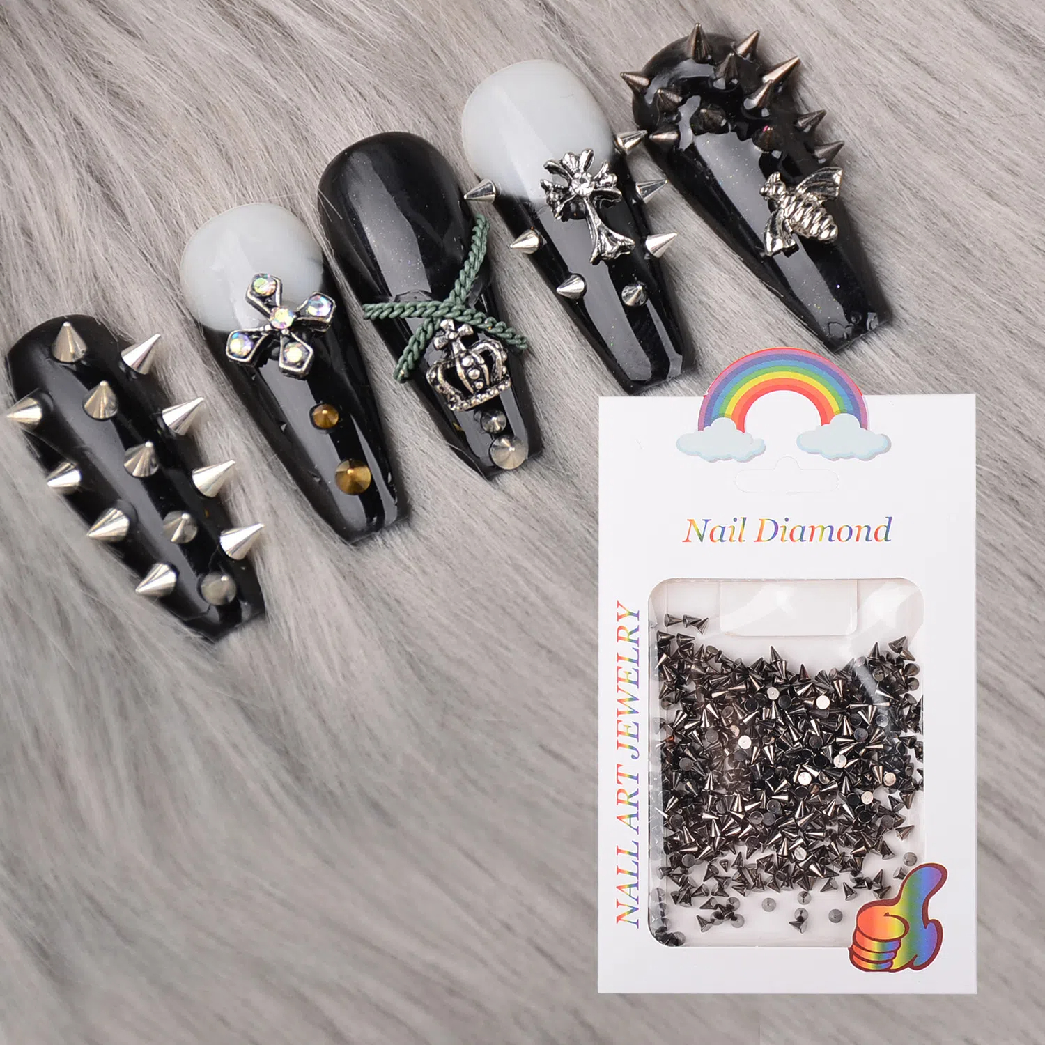 Viral Alloy Small Rivets  DIY  - Nail Art Viral ulasan dan harga