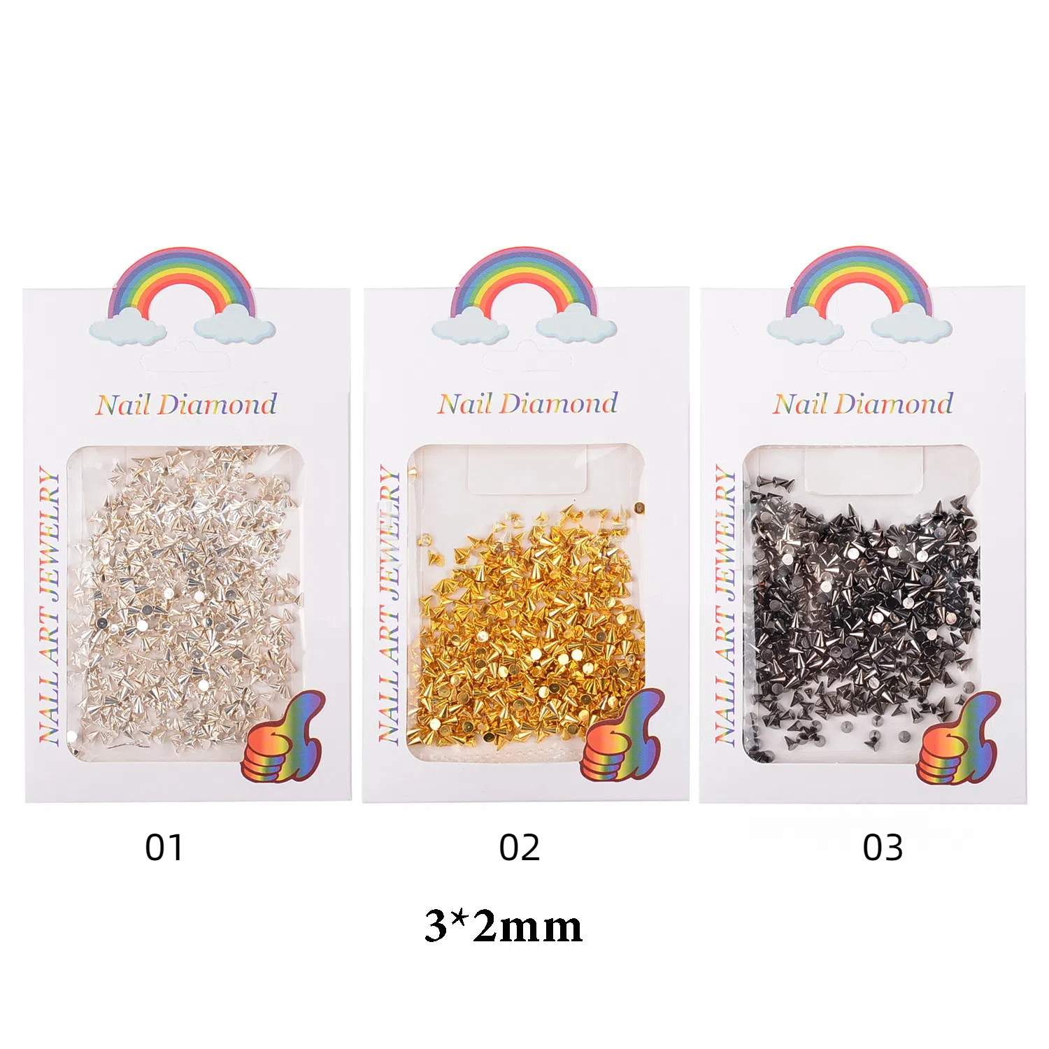 Viral Alloy Small Rivets  DIY  - Nail Art Viral ulasan dan harga