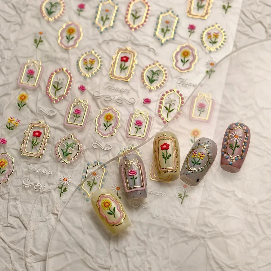 Purple Flowers Birds Butterfly - Nail Art Lilac ulasan dan harga