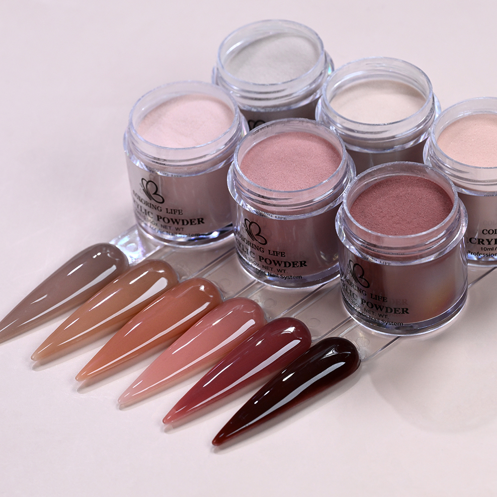 6Pcs/Set Burgundy Mocha Brown  - Nail Art Burgundy ulasan dan harga