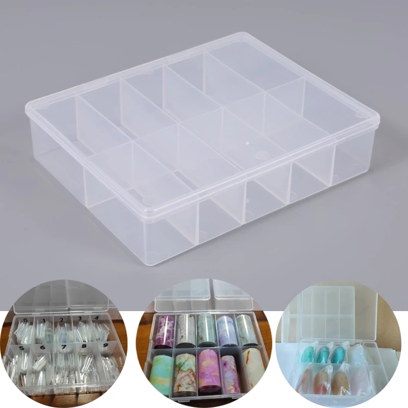10 Grids Empty Clear Storage B - Nail Art Inspo ulasan dan harga