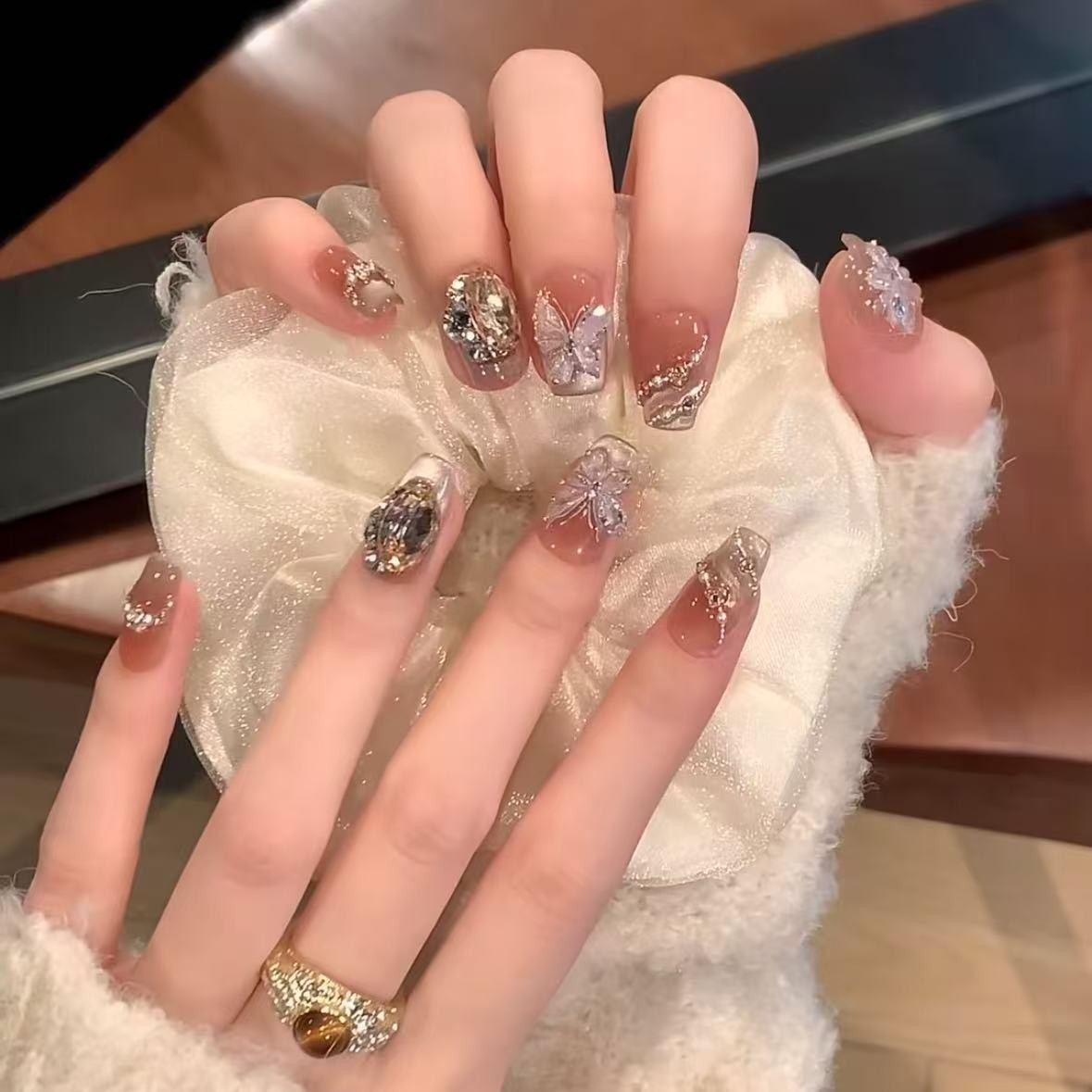 Viral Aurora Butterfly Nail Ar - Nail Art Viral ulasan dan harga