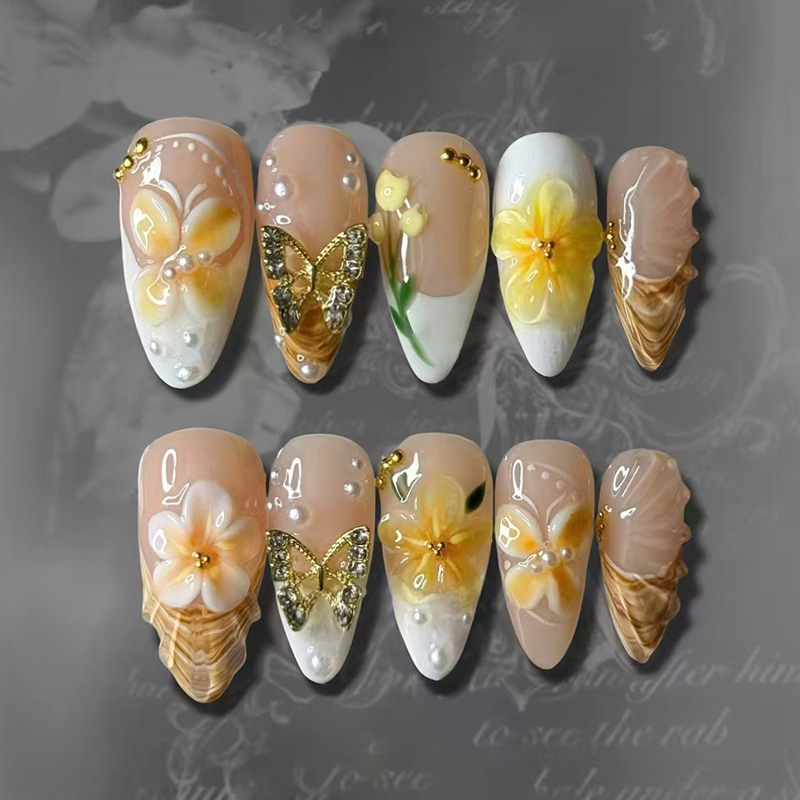 24PCS Burgundy Press on Nails  - Nail Art Burgundy ulasan dan harga