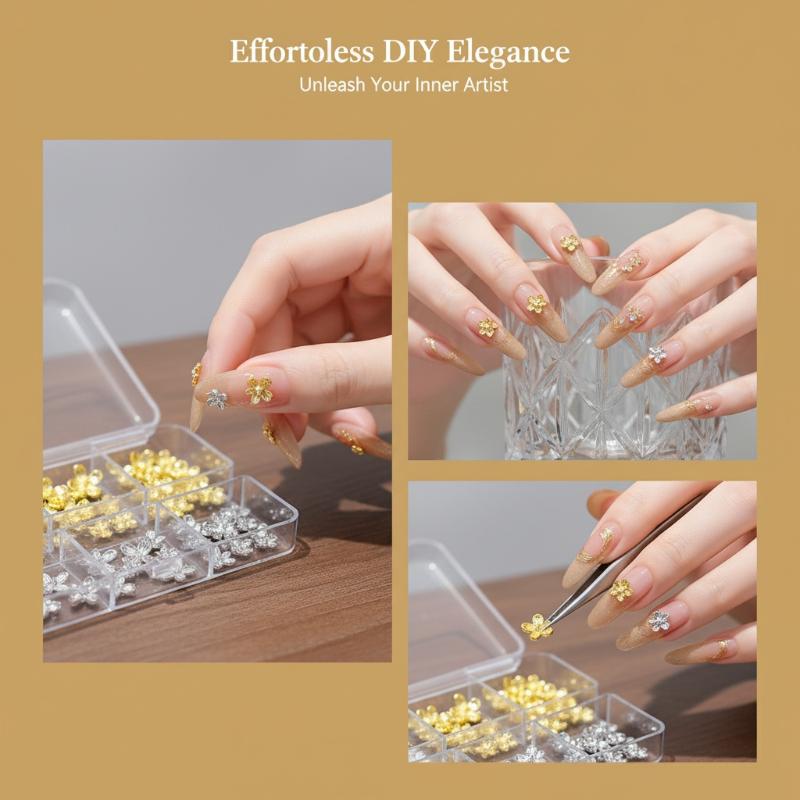 3D Alloy Nail Art Decorations  - Nail Art Lilac ulasan dan harga
