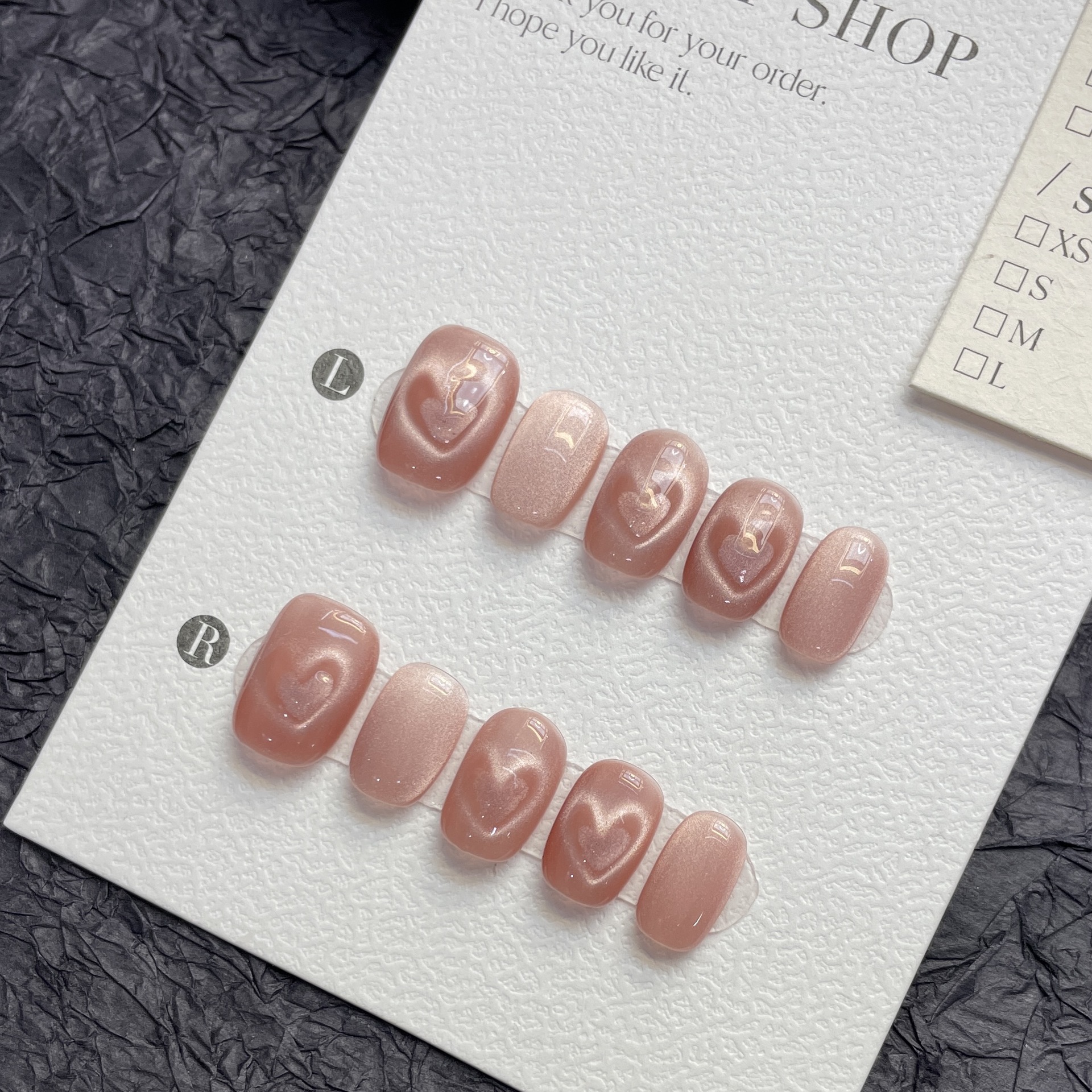 10pcs Pure Hand Pressed Short  - Nail Art Love ulasan dan harga