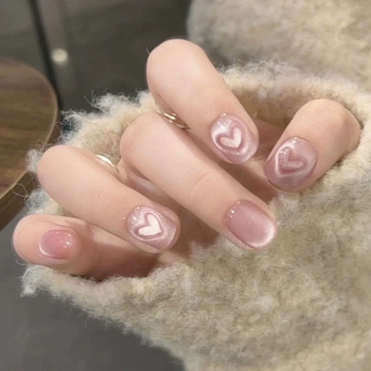 10pcs Pure Hand Pressed Short  - Nail Art Love ulasan dan harga