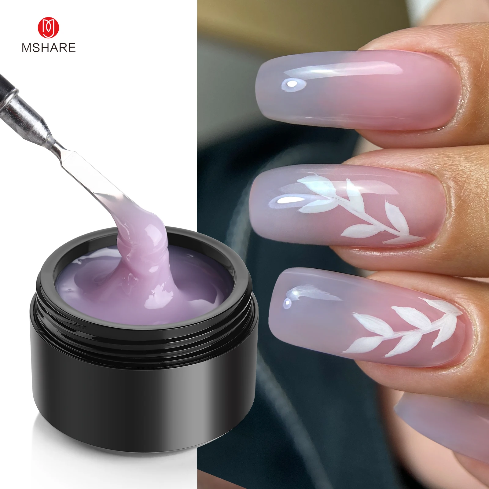 MSHARE Purple Lilac Builder Ex - Nail Art Lilac ulasan dan harga