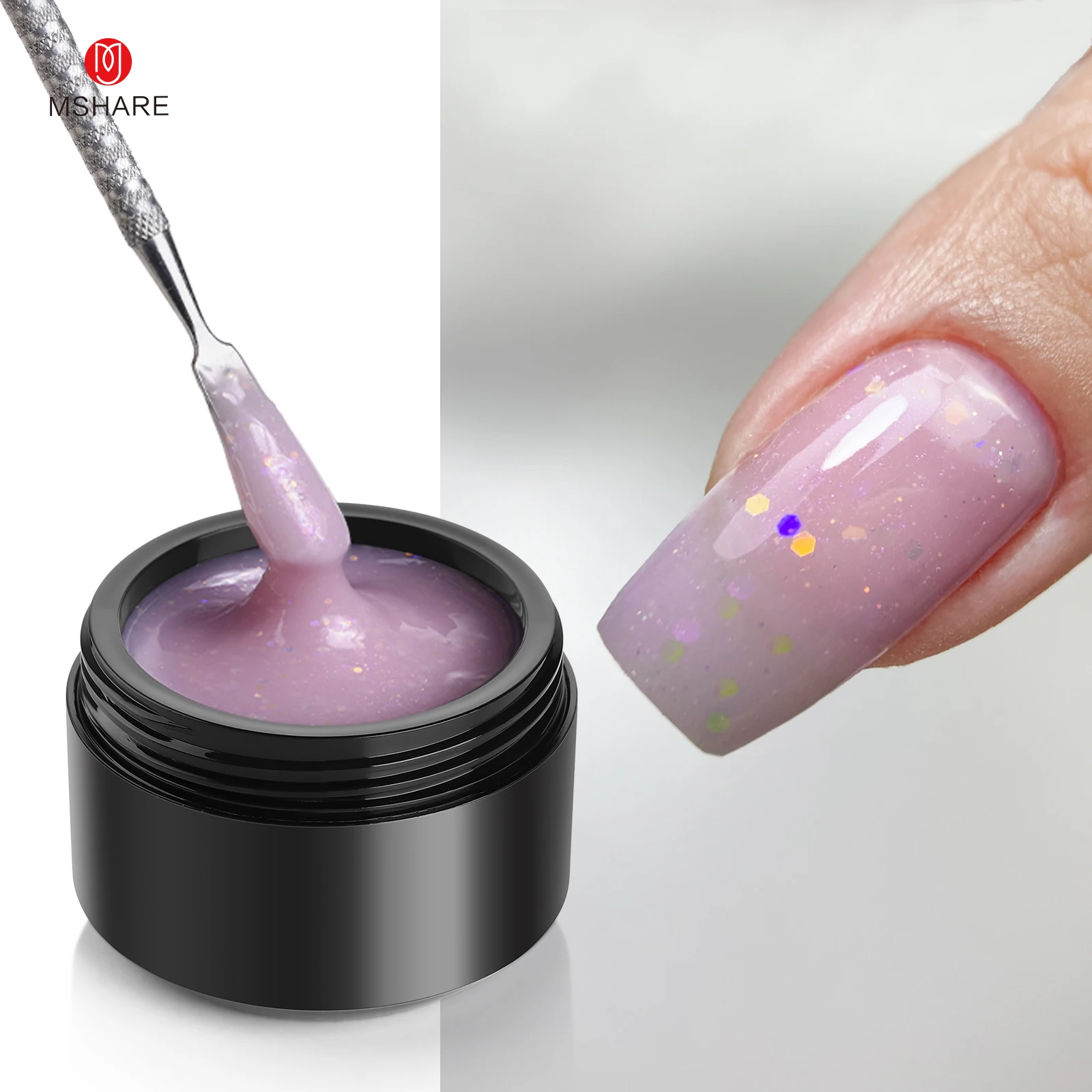 MSHARE Purple Lilac Builder Ex - Nail Art Lilac ulasan dan harga