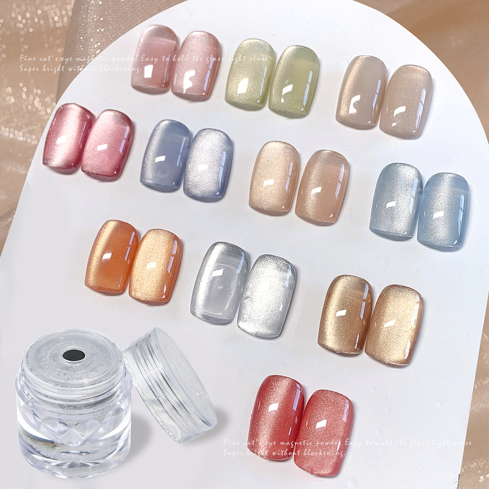 0.5g Gray Cat Eye Magnetic Gli - Nail Glitter Chrome ulasan dan harga