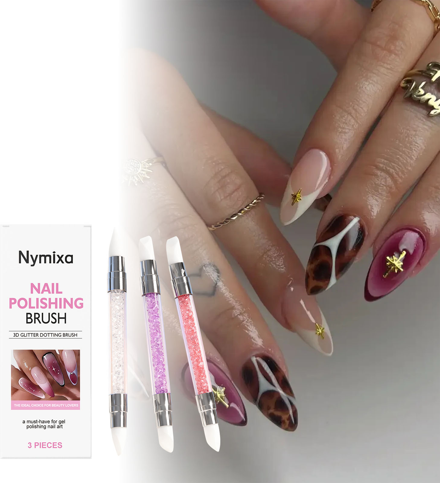 Nymixa 3 PCS Dual Head Silicon - Nail Art Inspo ulasan dan harga