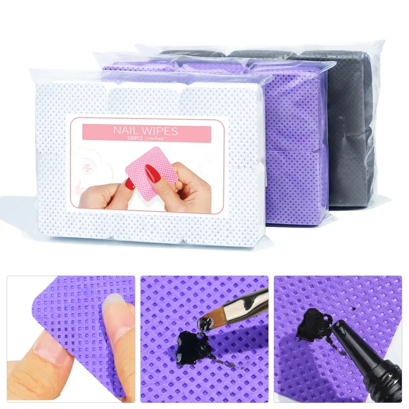 100pcs/Pack Lint-free Nail Pol - Nail Art Remove ulasan dan harga