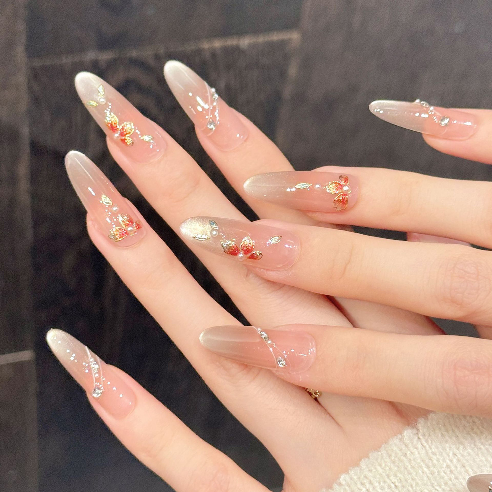 10pcs Handmade Fake Nails Pres - Nail Art Aesthetic ulasan dan harga