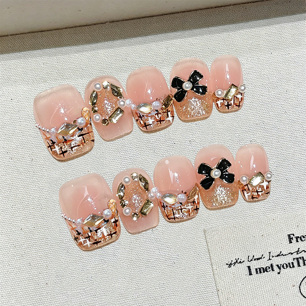 10pcs Extra Short Trapezoid Ha - Nail Art Orange ulasan dan harga