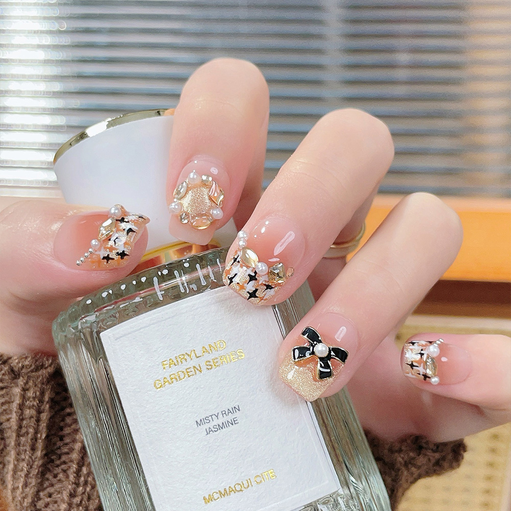 10pcs Extra Short Trapezoid Ha - Nail Art Orange ulasan dan harga