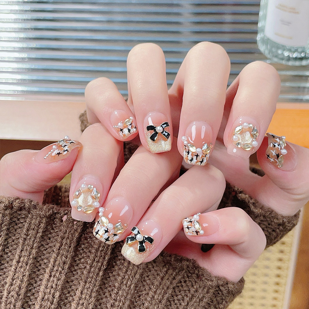 10pcs Extra Short Trapezoid Ha - Nail Art Orange ulasan dan harga