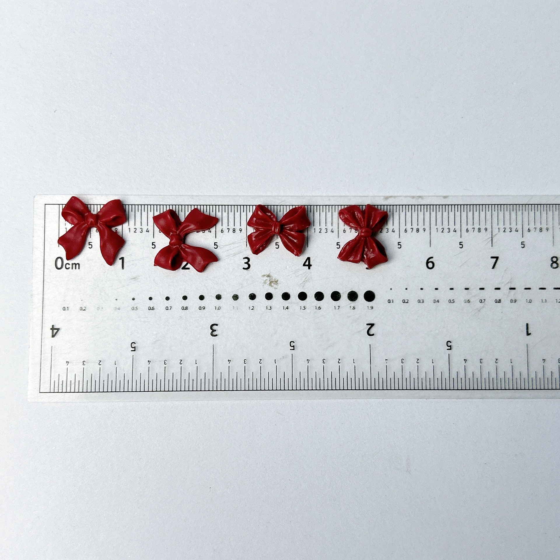 50PCS Burgundy 3D Acrylic Bow  - Nail Art Burgundy ulasan dan harga