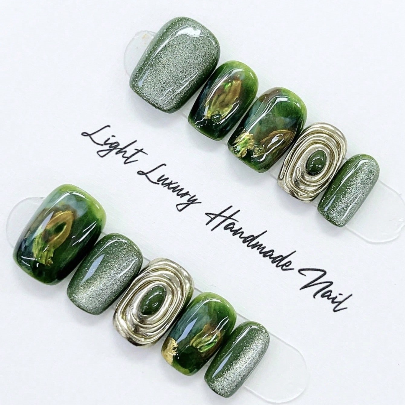 10pcs pure hand pressed short  - Nail Art Aesthetic ulasan dan harga