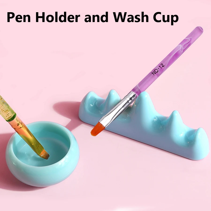 Acrylic Nail Brush Washing Bow - Nail Art Vector ulasan dan harga
